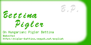 bettina pigler business card